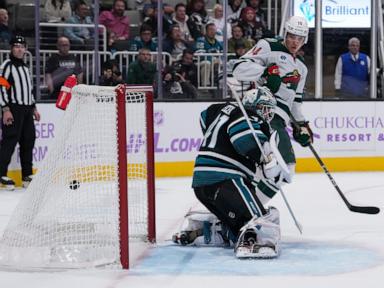 Boldy scores twice, Kaprizov has three assists in Wild's 5-2 win over Sharks