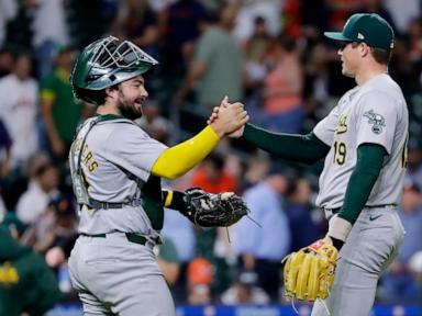 Kyle McCann homers, Brent Rooker drives in 2 as Athletics beat Astros 5-4