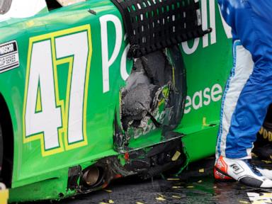 Stenhouse snaps 65-race losing streak after late crash at Talladega scrambles playoff picture