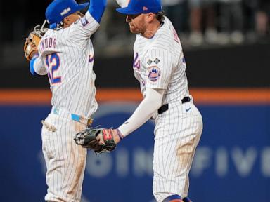 Brandon Nimmo in Mets' lineup for Game 2 of NLCS despite left foot issue