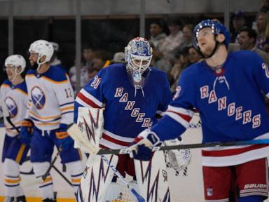 Rangers goalie Igor Shesterkin pulled in second period after allowing five goals against Sabres