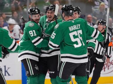 Seguin scores twice, Oettinger stops 34 shots for 11th shutout in Stars' 3-0 win over Islanders