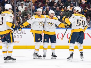 Stamkos scores in 2nd period, Saros gets 4th shutout of season as Predators beat Oilers 3-0