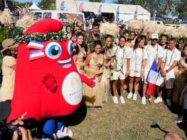 Singing, ceremonies and straw hats: Olympics opening ceremony in Tahiti centers Polynesian culture