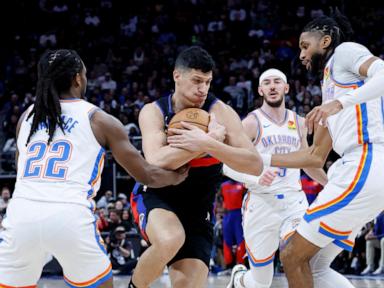 Shai Gilgeous-Alexander scores 48 points and Thunder hold off Pistons 113-107