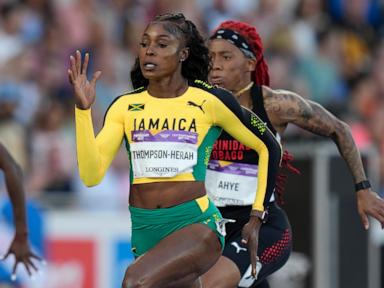Injured Olympic champ Thompson-Herah of Jamaica will miss chance at 3rd straight title in 100, 200