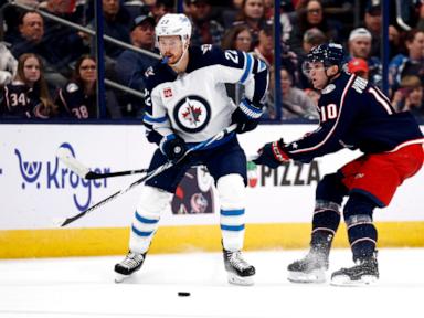 Ehlers scores 3 goals to lead Jets to 6-2 win over Blue Jackets to improve to 6-0-0 on the road