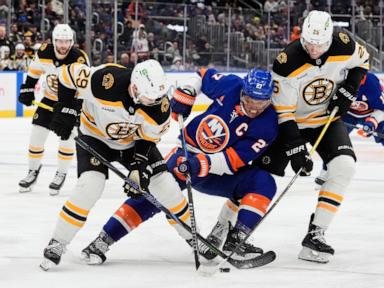 Zacha and Marchand each score twice as Bruins beat Islanders 6-3