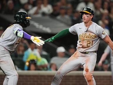 Carlos Cortes goes 4 for 5 with a homer and the Athletics beat the Mariners 6-4