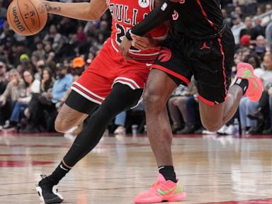 Bulls beat the Raptors 122-106 to end Toronto's season-best winning streak at 5