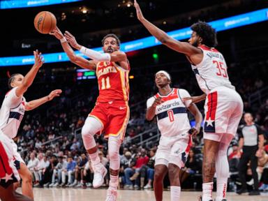 Kuzma scores 25 as the Wizards pick up their first win with a 121-119 victory over Hawks