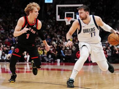 Doncic's 2nd straight triple-double and the 79th of his career helps Mavs beat Raptors 125-118