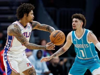 Maxey scores 40, George adds 33 as 76ers top Hornets 121-108 to spoil Ball's return to the floor