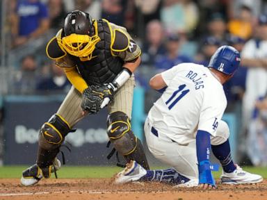 Ohtani homers in playoff debut and the Dodgers rally to beat the Padres 7-5 in NLDS opener