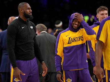 Bronny James feels love from Cleveland while scoring first NBA points in an arena where he grew up