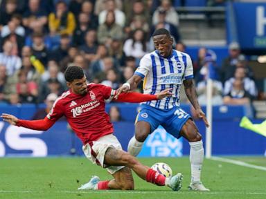 Both coaches are sent off in angry end to Brighton's 2-2 draw with Nottingham Forest