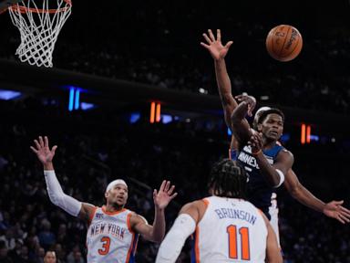 Edwards has 36 points and 13 rebounds to lead the Timberwolves past the Knicks 116-99