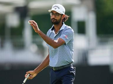 Akshay Bhatia shoots 64 in Detroit to take 1st-round lead at Rocket Mortgage Classic