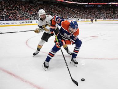 Hanafin scores 2 as Golden Knights rally to beat Oilers 4-2 in McDavid's return