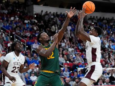 V.J. Edgecombe and Baylor hold off Mississippi State in final seconds to win 75-72 in March Madness