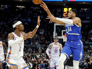 Gilgeous-Alexander scores 31 as Thunder beat Bucks 121-105 for 10th win in last 11 games