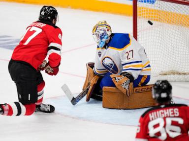 Cotter scores as Devils beat Sabres 3-1 to sweep season-opening series in Prague