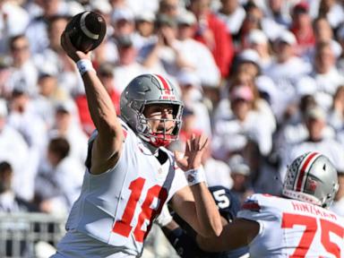 Will Howard throws for 2 touchdowns and No. 4 Ohio State fends off No. 3 Penn State 20-13