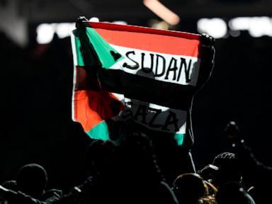 What's happening in the Gaza Strip and Sudan that sparked a protest at the Super Bowl halftime show?