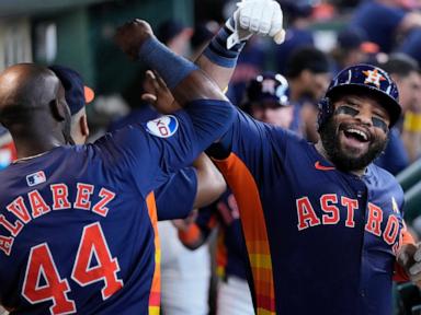 Yordan Alvarez homers twice as Astros complete 4-game sweep of Royals with 7-2 win