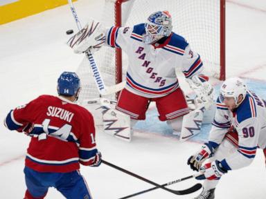 Chytil scores twice, surging New York Rangers rout Montreal Canadiens 7-2