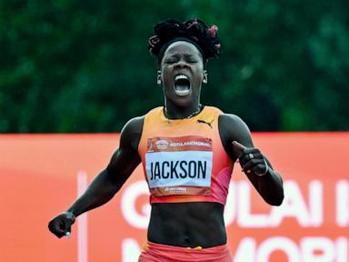 World 200-meter champion Shericka Jackson suffers apparent injury in race with Olympics on horizon