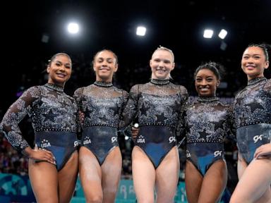 The Latest: Simone Biles and Team USA are rolling toward gold in Olympics gymnastics finals