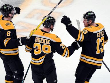 Morgan Geekie scores go-ahead goal as Bruins send Sabres to 13th straight loss with 3-1 win