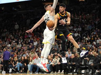 Booker scores 47 points, Allen forces OT with 3-pointer at buzzer in Suns' 135-127 win over Jazz