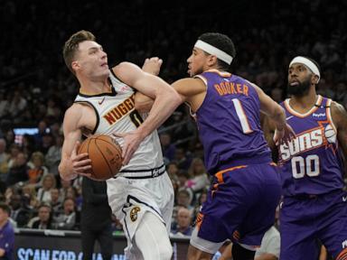 Jokic falls assist short of triple-double in his 3 quarters in Nuggets' 122-105 victory over Suns