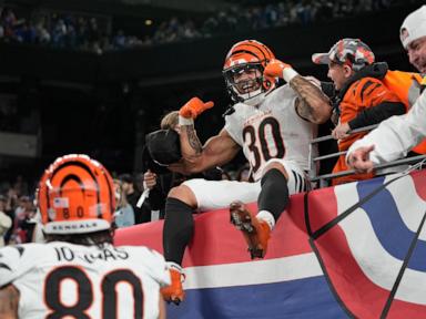 Joe Burrow runs for a TD and the Bengals' defense carries them past the Giants, 17-7