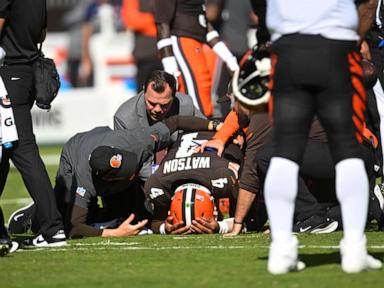 Deshaun Watson's season is ended by a ruptured Achilles tendon, Browns say QB will have surgery