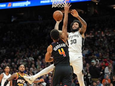 Booker scores 29 and Suns lose Durant to ankle injury in 104-93 win over Spurs