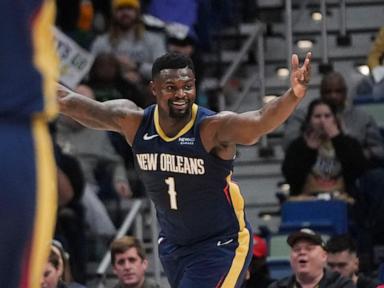 Zion Williamson has 24 points and 14 rebounds to power the Pelicans past the Jazz, 136-123