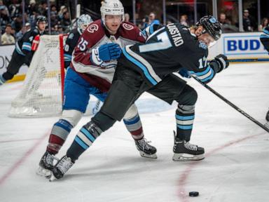 Lehkonen has hat trick, Blackwood stops 34 shots as Avalanche beat Utah 4-1