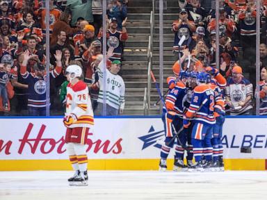 Andersson has goal and 2 assists as unbeaten Flames beat winless Oilers 4-1