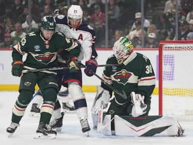 Kaprizov, Wallstedt carry the Wild past the Blue Jackets, 2-1