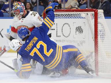 Thompson scores go-ahead goal, and Sabres end season-opening 3-game skid with 5-2 win over Panthers