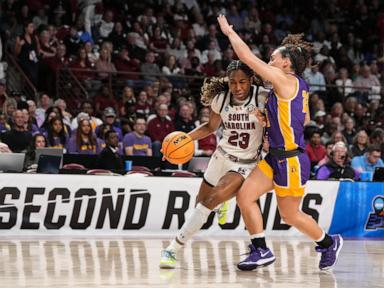 Edwards leads No. 1 seed South Carolina to 108-48 win over Tennessee Tech to start March Madness