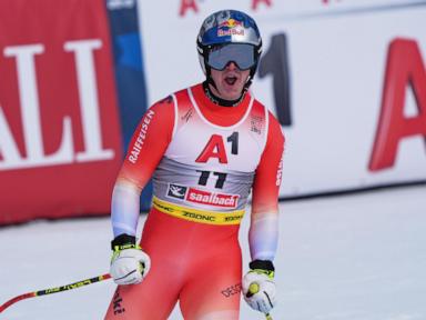 Swiss skier Franjo von Allmen in line to win downhill gold at world championships