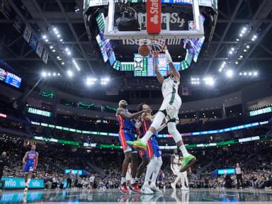 With key teammates out, Giannis Antetokounmpo steps up with 59 points to lead Bucks over Pistons