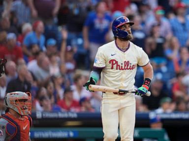 Bryce Harper, Cal Stevenson lift NL East-leading Phillies to 6-4 comeback win over Mets