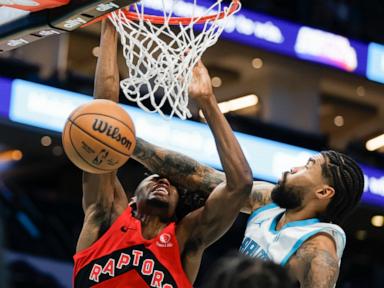 Tre Mann scores 27, Hornets get 72 points from their bench to beat Raptors 138-133 for 1st home win