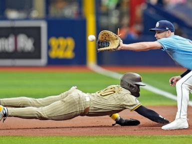 Bogaerts and Merrill help the Padres edge the Rays 4-3