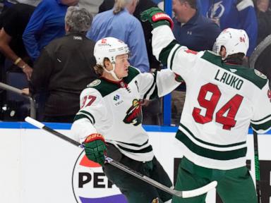 Matt Boldy breaks 3rd-period tie, Wild top Lightning 4-2 to remain unbeaten in regulation